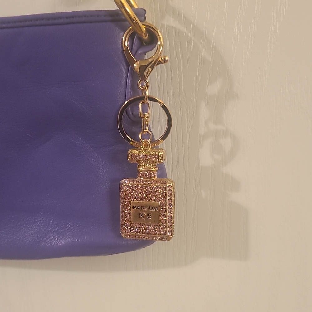 Handbag Charm Keyholder with Twilly Scarf - Picture 3 of 6